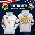 Minnesota Vikings X Firefighter Appreciation Night Hoodie Vikings Merch Football Gift For Dad - Merchluma
