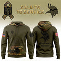 Minnesota Vikings Salute To Service Club Camo Hoodie MN Vikings Merch Gift For Veteran - Merchluma