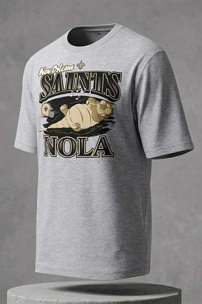 Disney NFL Collab Saints Merch New Orleans Saints Nola Louis T-Shirt Gift For My Son - Merchluma