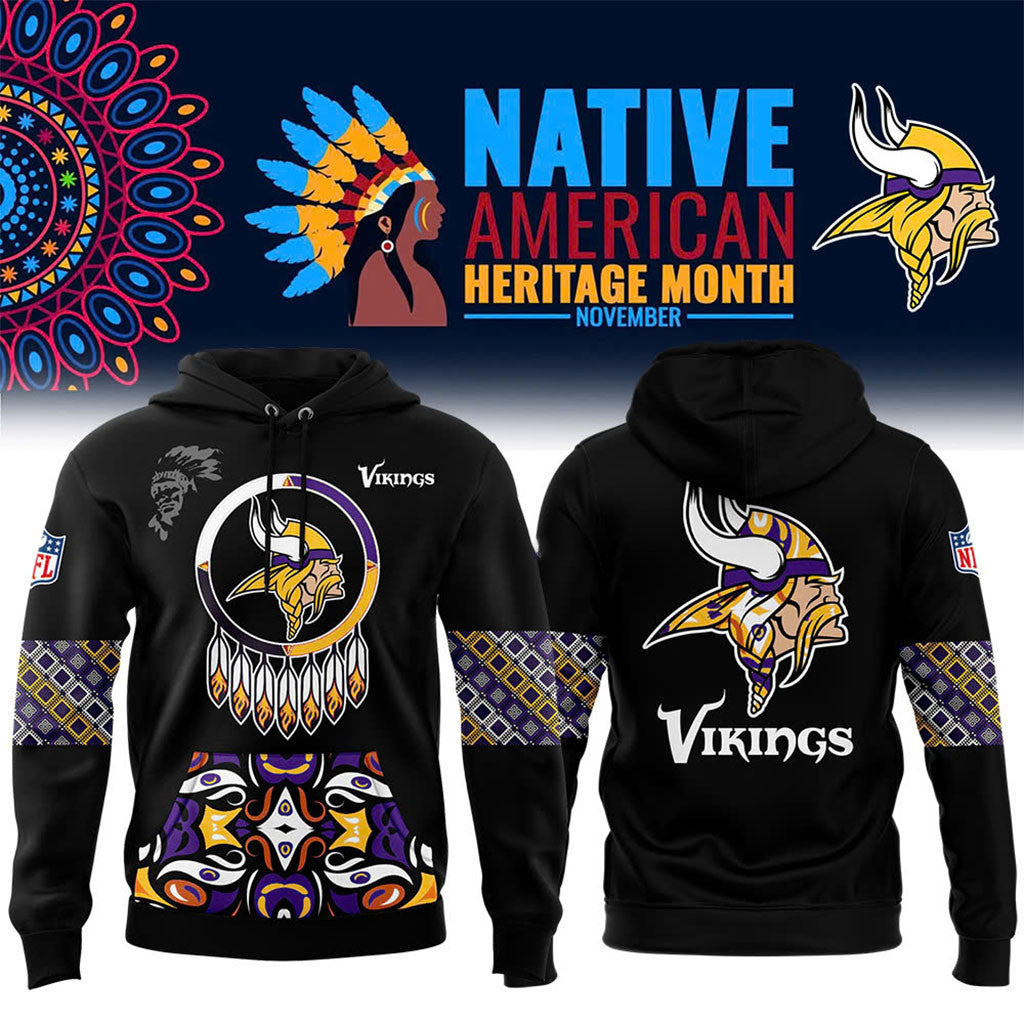 Minnesota Vikings Native American Heritage Month Hoodie MN Vikings Merch Football Fan Apparel - Merchluma