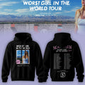 Slayyyter Worst Girl In The World Tour Hoodie Black Slayyyter Merch Best Gifts For Music Lovers - Merchluma