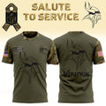 Minnesota Vikings Salute To Service T-Shirt MN Vikings Merch Football Team Gifts Ideas - Merchluma