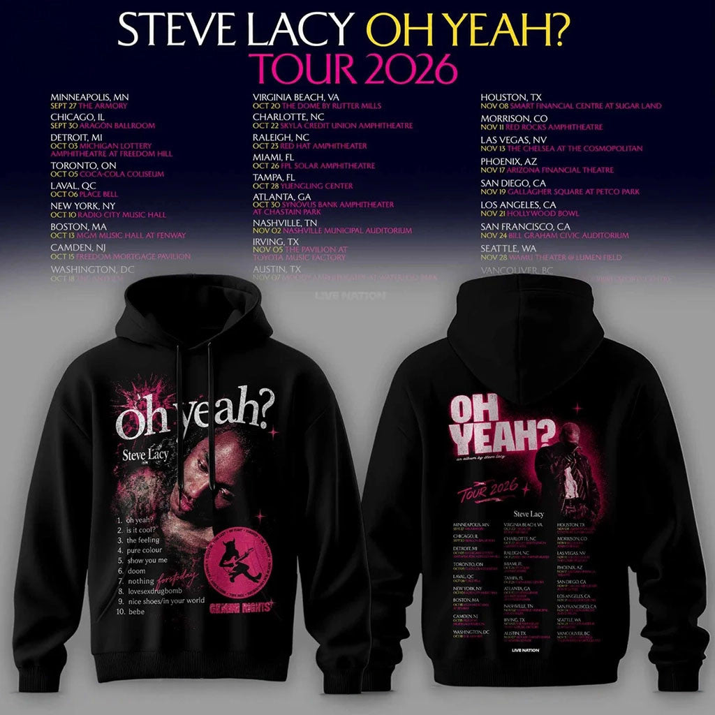 Steve Lacy Merch Oh Yeah Tour 2026 Steve Lacy Hoodie Best Gifts For Music Lovers - Merchluma