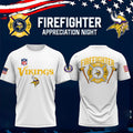 Minnesota Vikings Merch X Firefighter Appreciation Night T-Shirt Best Fireman Gifts - Merchluma