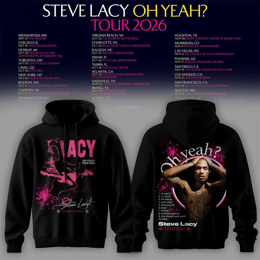 Steve Lacy Merch Oh Yeah Tour 2026 Steve Lacy Hoodie Music Related Gifts For Guys - Merchluma