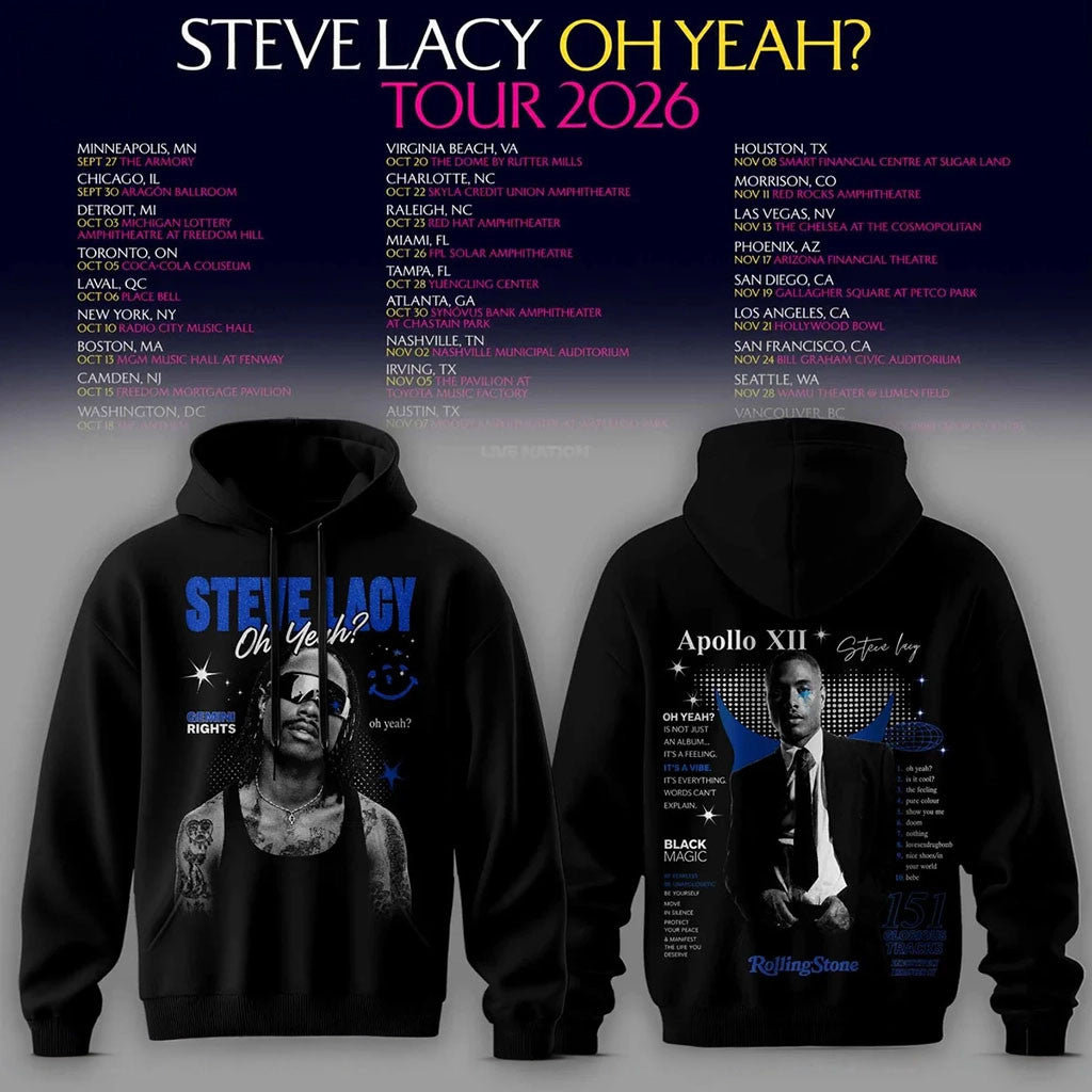 Steve Lacy Merch Oh Yeah Tour 2026 Steve Lacy Hoodie Presents For Music Lovers - Merchluma