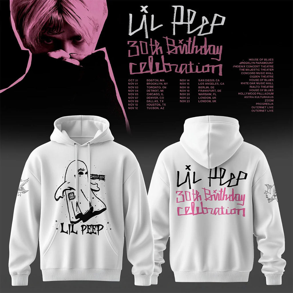 Lil Peep 30th Birthday Celebration Hoodie Lil Peep Merch 2026 Gifts For Rapper Fan - Merchluma