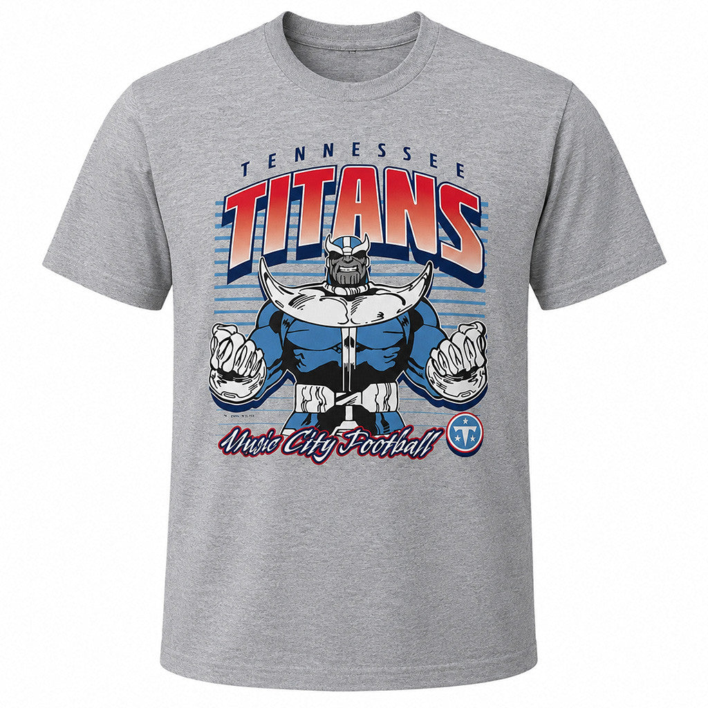 Tennessee Titans Music City Football Thanos T-Shirt Disney NFL Collab Titans Merch Fan Gifts - Merchluma
