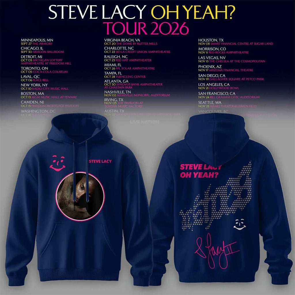 Steve Lacy Merch Oh Yeah Tour 2026 Steve Lacy Hoodie Gifts For People Who Like Music - Merchluma