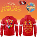 San Francisco 49ers x Karol G Viajando Por El Mundo Floral Hoodie SF 49ers Merch Fan Gift - Merchluma