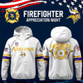 Minnesota Vikings X Firefighter Appreciation Night Windbreaker Jacket MN Vikings Merch Gifts - Merchluma