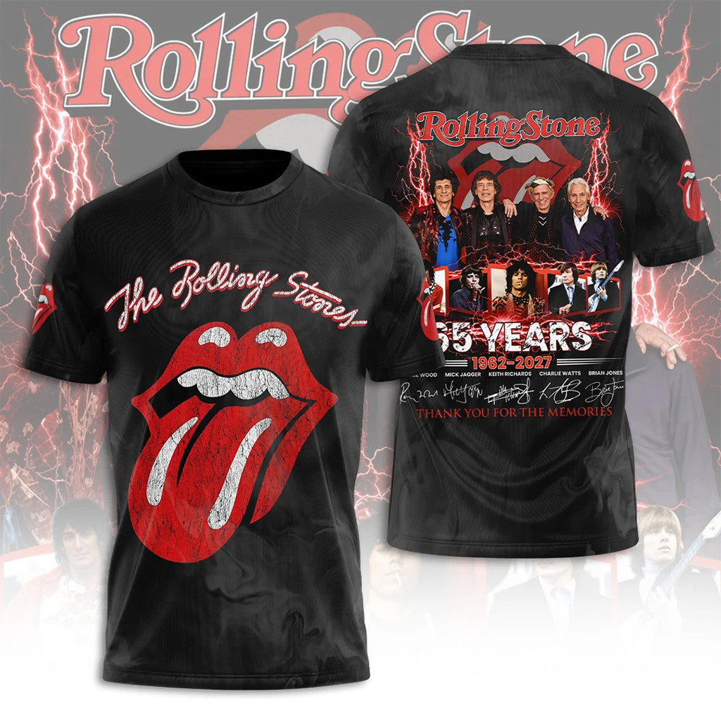 The Rolling Stones 65 Years T-Shirt Tongue Shirt Rolling Stones Merch Presents For Rock Lovers - Merchluma