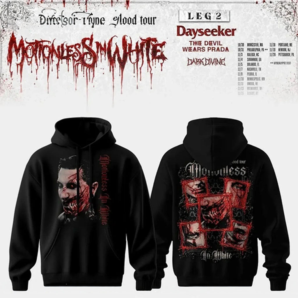 Motionless In White Blood Tour 2026 Hoodie Summer Tour MIW Merch Rock Band Fan Gifts - Merchluma