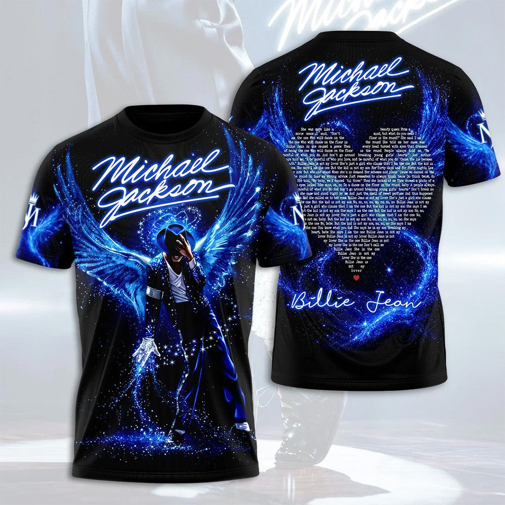 Michael Jackson Billie Jean Lyrics T-Shirt Michael Jackson Merch Best Gifts For Music Lovers - Merchluma