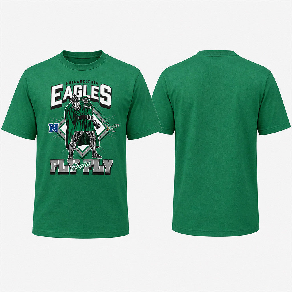 Eagles Dr Doom Merch Philadelphia Eagles Doctor Doom Shirt Fly Eagles Fly Tee NFL Disney Collab - Merchluma