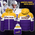 Minnesota Vikings Color-Block Zip Jacket Game Day Outfits MN Vikings Merch Football Fan Gifts - Merchluma