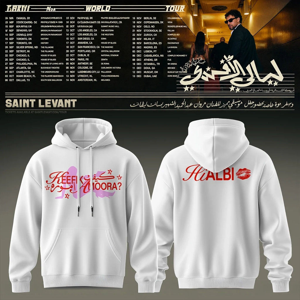 Saint Levant Afandi World Tour 2026 Hoodie Saint Levant Merch Arabic Music Concert Fan Gift - Merchluma