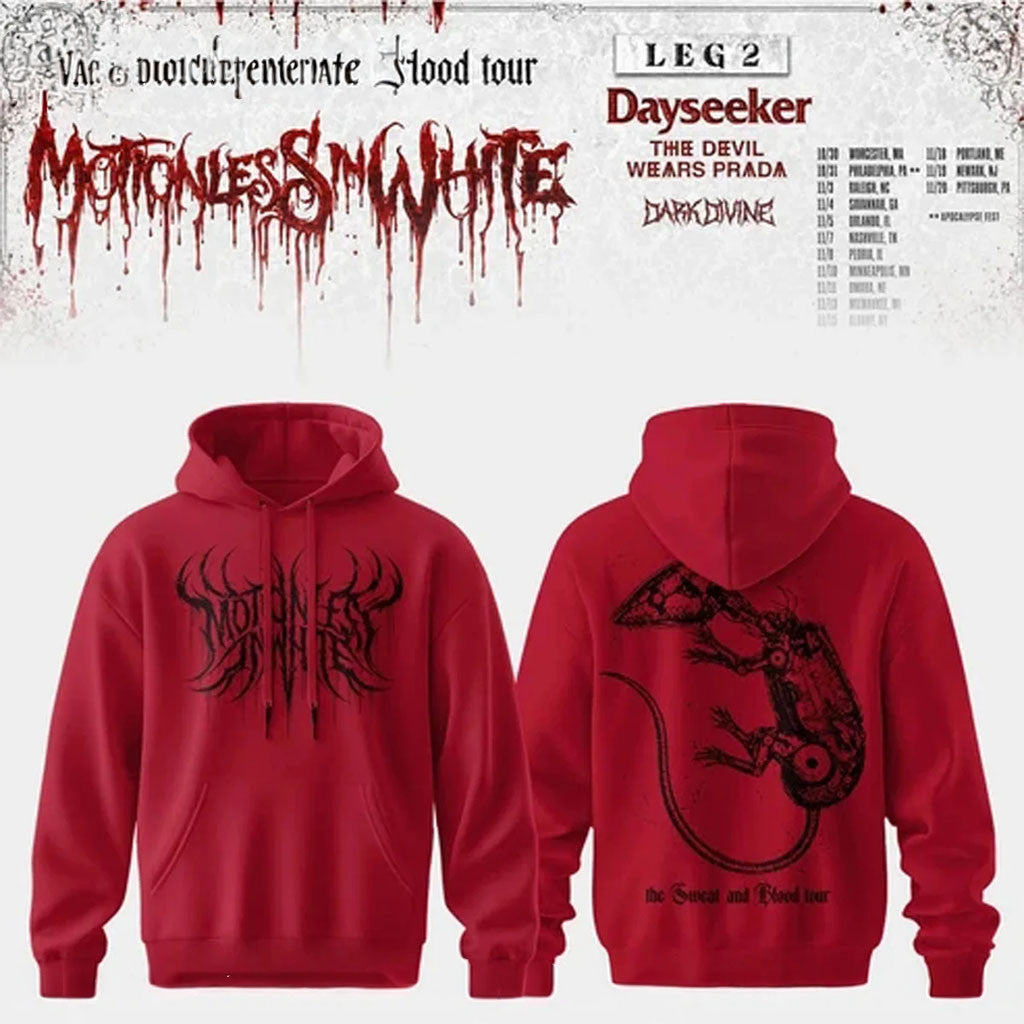 Motionless In White Summer Tour 2026 Hoodie The Serpent Graphic MIW Merch Blood Tour Hoodie - Merchluma