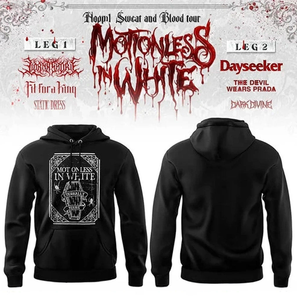 Motionless In White Summer Tour 2026 Hoodie The Sweat And Blood Tour MIW Merch Brother Gifts - Merchluma