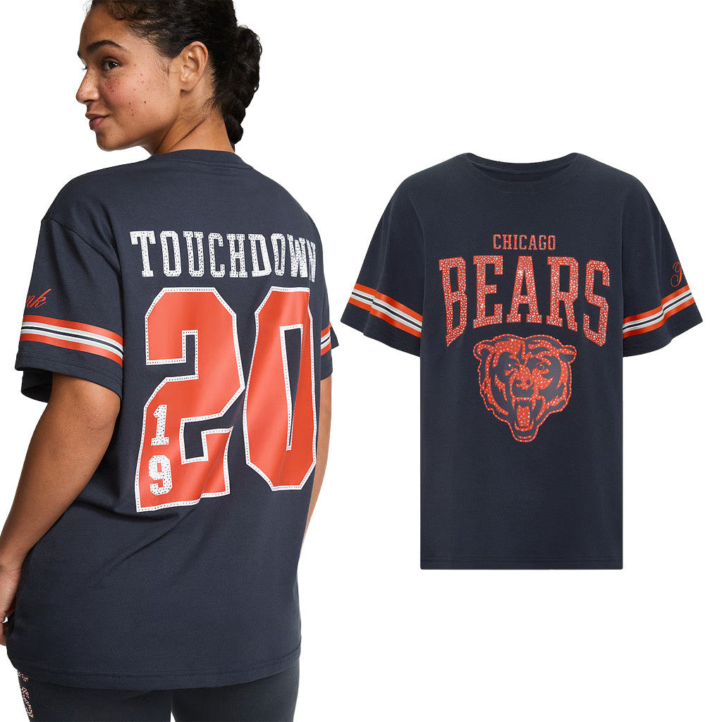 Victoria Secret NFL Merch 2026 Touchdown 1920 Chicago Bears Campus T-Shirt Gifts For Football Fan - Merchluma
