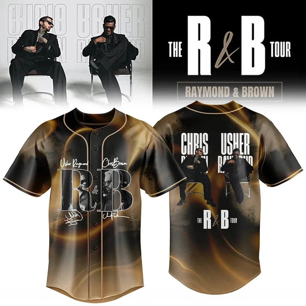Chris Brown Merch The R&B Tour Baseball Jersey Concert Shirt Raymond Brown Music Fan Gift - Merchluma