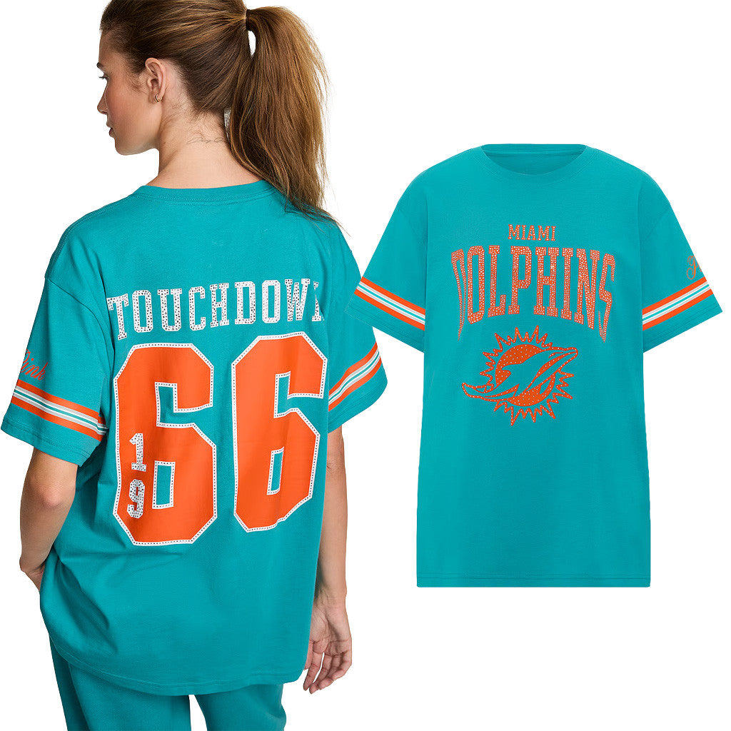Miami Dolphins Campus T-Shirt Victoria Secret NFL Merch 2026 Presents For Football Fans - Merchluma