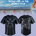 Slayyyter Worst Girl In The World Tour Baseball Jersey Star Slayyyter Merch Gift For Music Fan - Merchluma