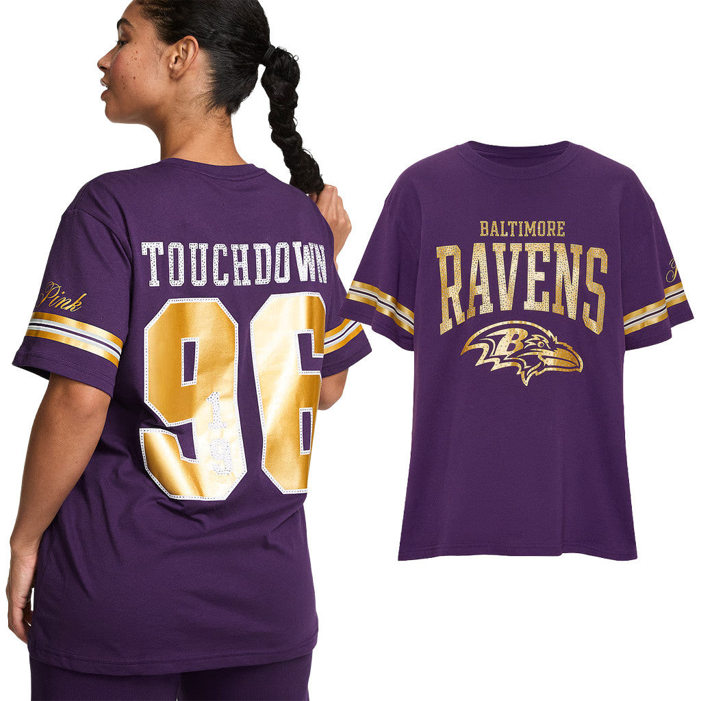 Victoria Secret NFL Merch 2026 Baltimore Ravens Campus Shirt Best Gift For Football Fans - Merchluma