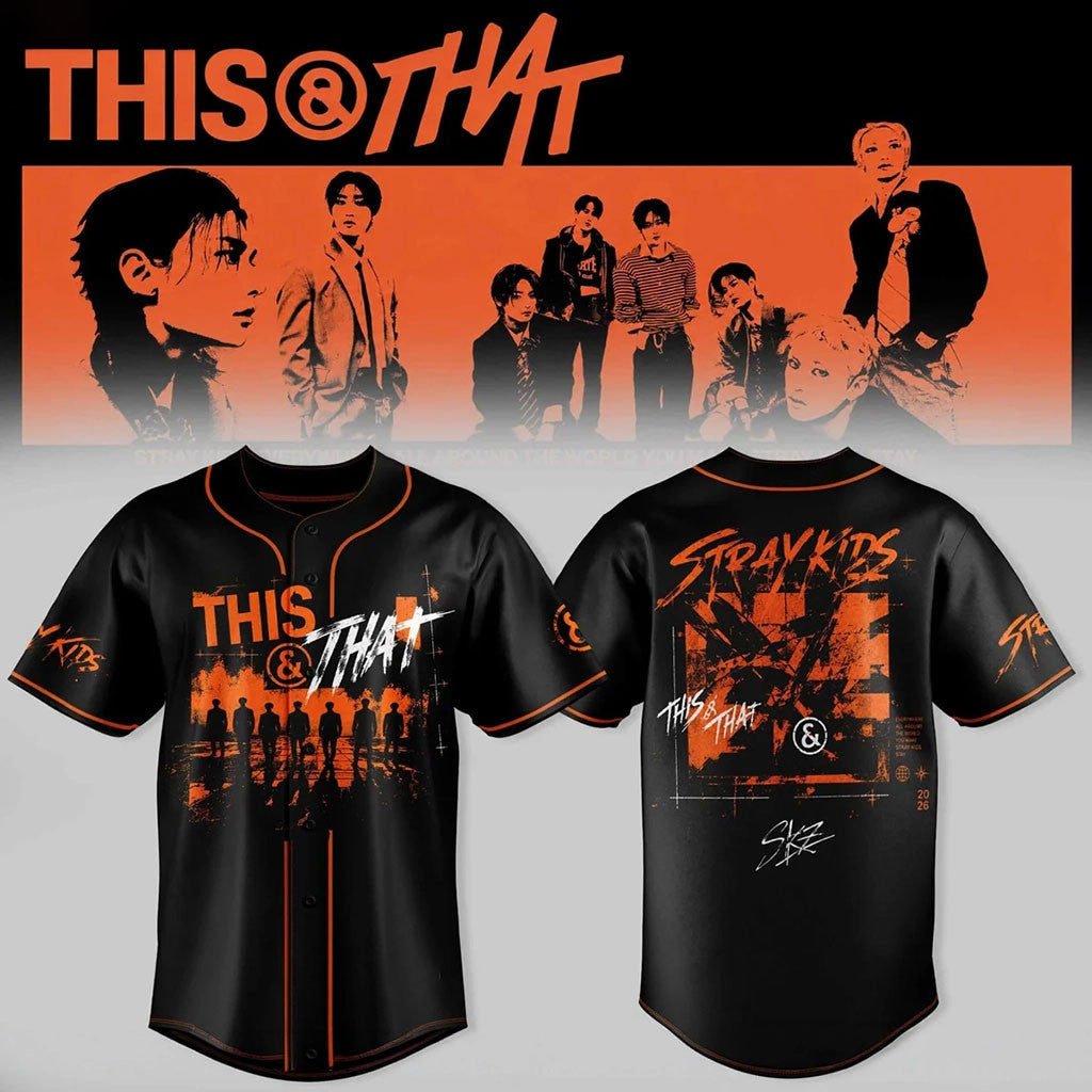 Stray Kids This And That Signature Baseball Jersey Stray Kids Merch Unique Gifts For Music Lovers - Merchluma