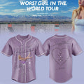 Slayyyter Merch Worst Girl In The World Tour Baseball Jersey Club Valentine Shirt Gift For Fan - Merchluma