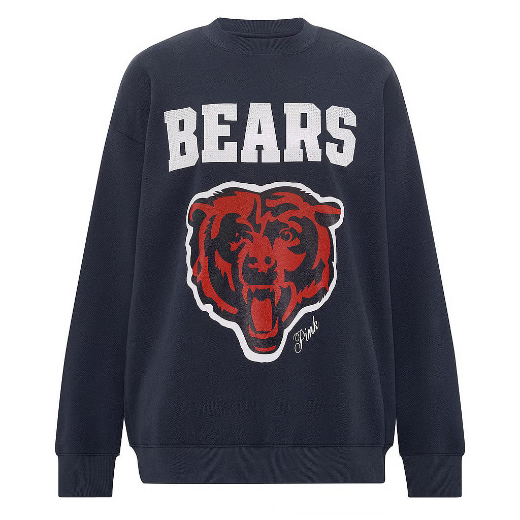 Victoria Secret NFL Merch 2026 Chicago Bears Campus Sweatshirt Best Gifts For Football Fans - Merchluma