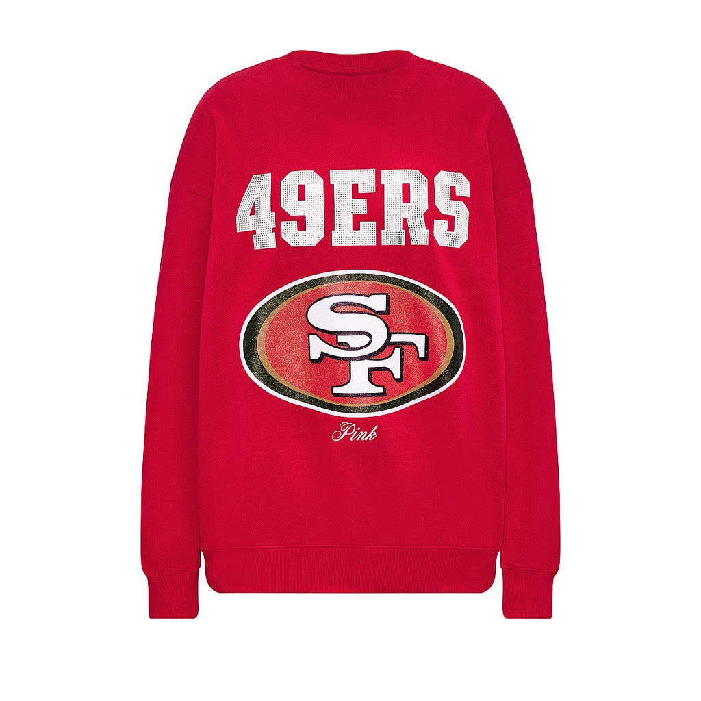 Victoria Secret NFL Merch 2026 San Francisco 49ers Campus Sweatshirt Presents For Football Fans - Merchluma