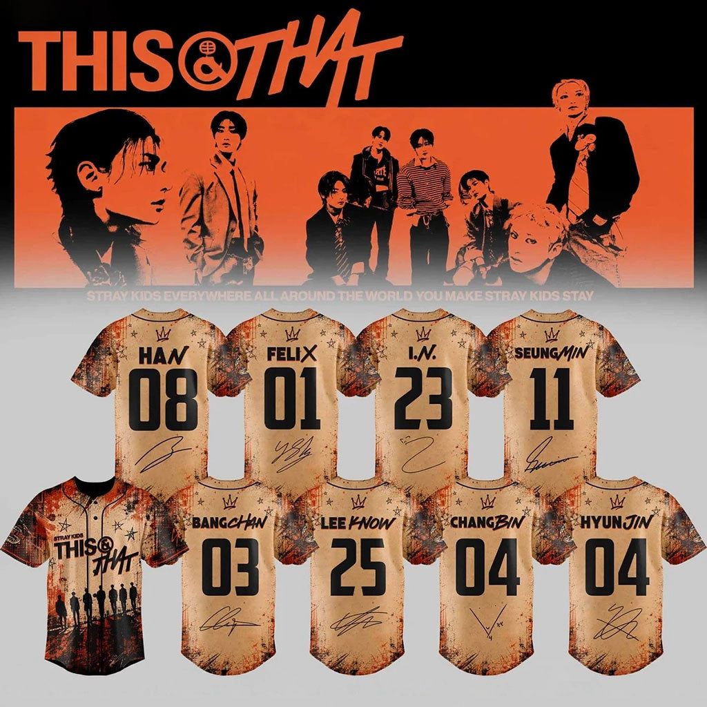 Stray Kids This And That Signature Baseball Jersey Stray Kids Merch Gifts For Music Lovers - Merchluma