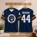 Off Campus Merch 2026 Briar University Hawks GRAHAM #44 V-Neck T-Shirt Off Campus Hockey Shirt - Merchluma