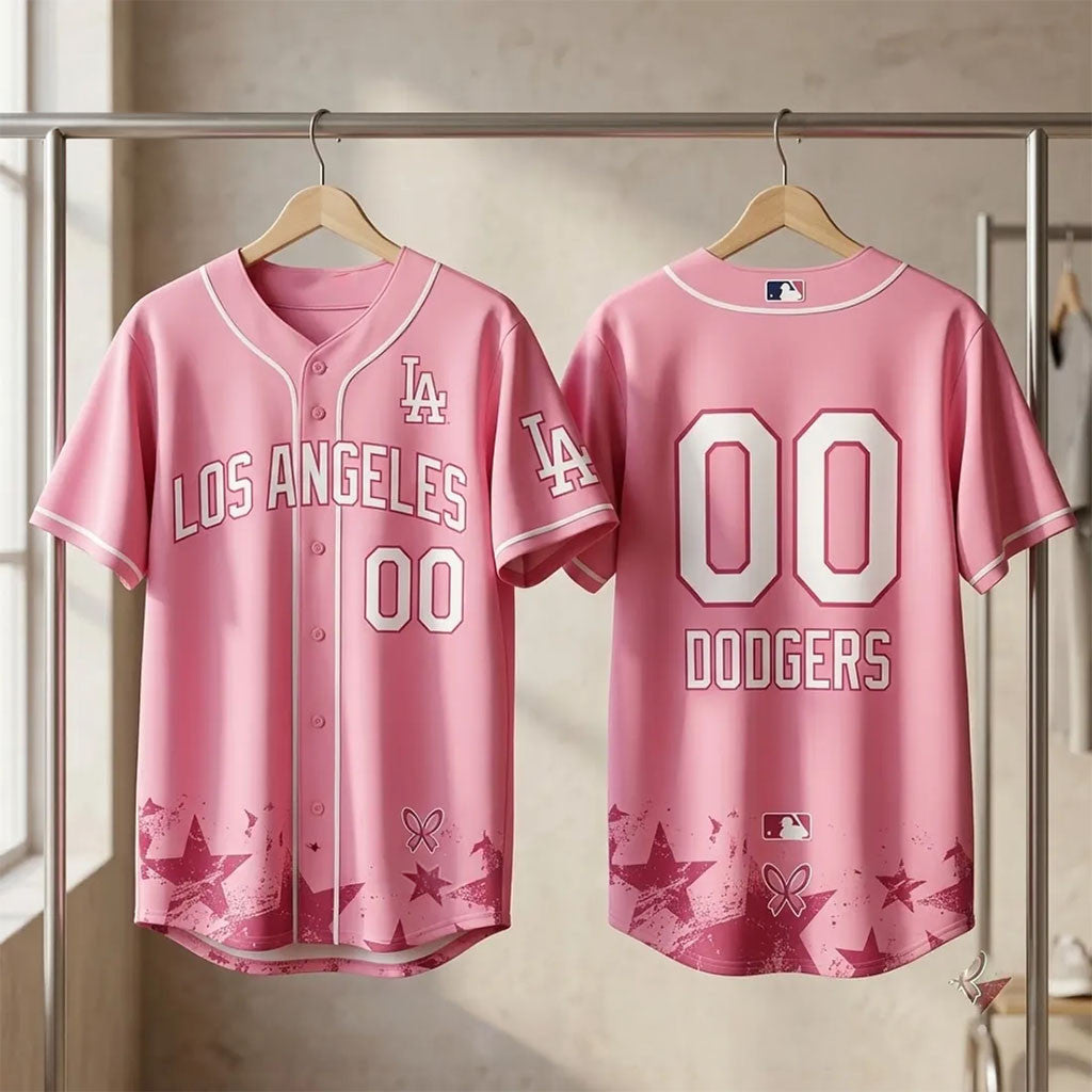Custom Los Angeles Dodgers x Breast Health Awareness Pink Baseball Jersey Dodgers Merch - Merchluma
