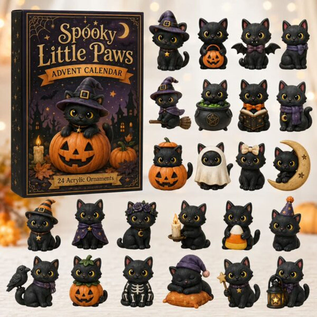 Black Cat Halloween Spooky Ornaments 2026 Advent Calendar Halloween Gifts For Cat Lovers - Merchluma