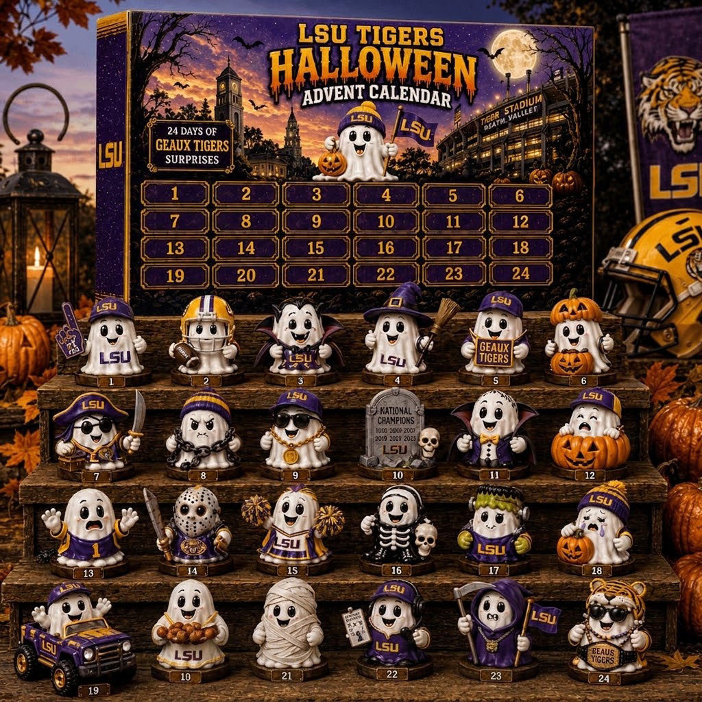 LSU Tigers Halloween Advent 2026 Calendar LSU Tigers Merch Halloween Gifts For Fans - Merchluma
