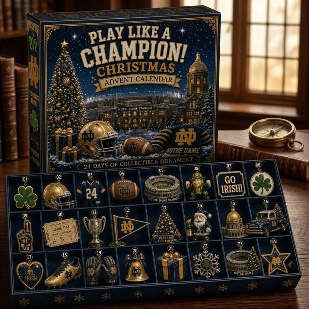 Notre Dame Fighting Irish Play Like A Champion Christmas Advent Calendar Fighting Irish Merch - Merchluma