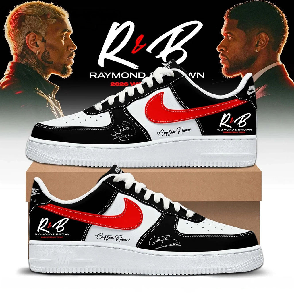 Custom Chris Brown Merch The R&B Tour Shoes Raymond Brown Music Sneakers Gifts For Music Fans - Merchluma