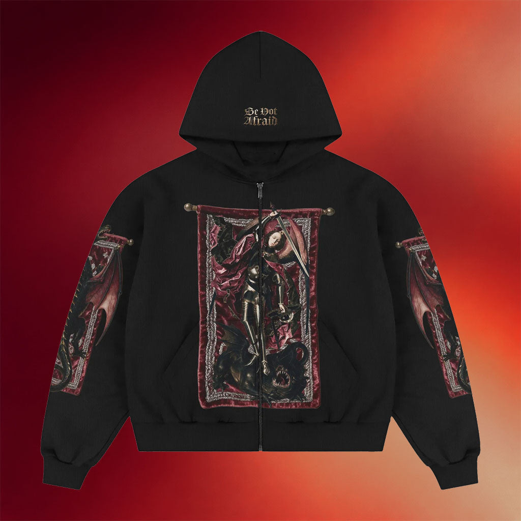 Polyphia Merch 2026 Crusher Zip Hoodie Be Not Afraid Hoodie Gift Ideas For Rock Lovers - Merchluma