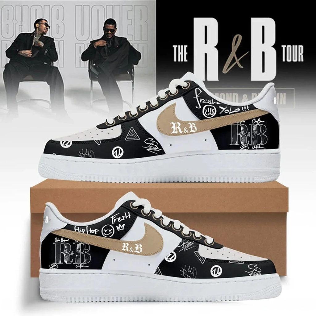 Chris Brown Merch The R&B Tour Sneakers Raymond Brown Graphic Music Fan Concert Gift - Merchluma