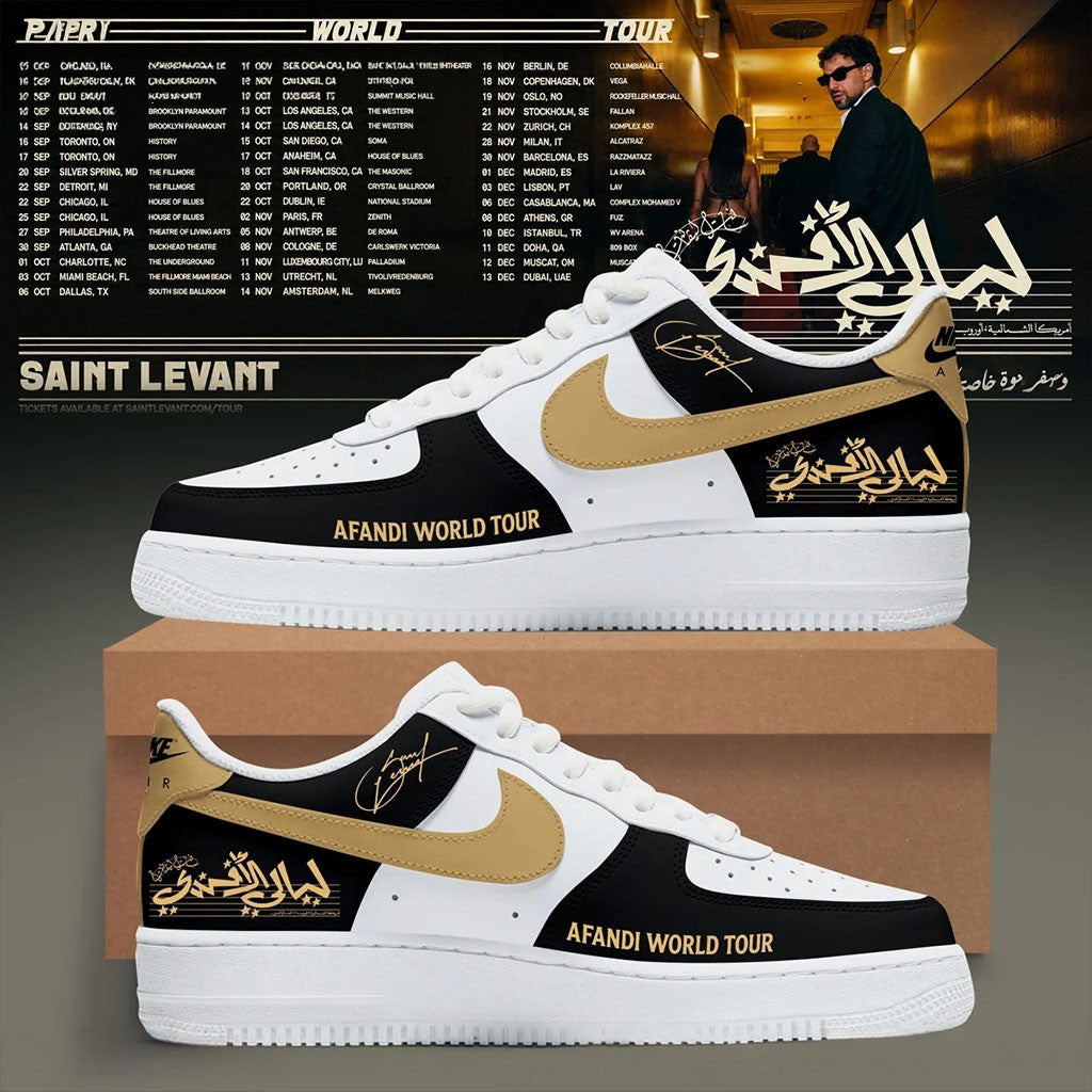 Saint Levant Merch Afandi World Tour 2026 Sneakers Concert Graphic Shoes Music Fan Gifts - Merchluma