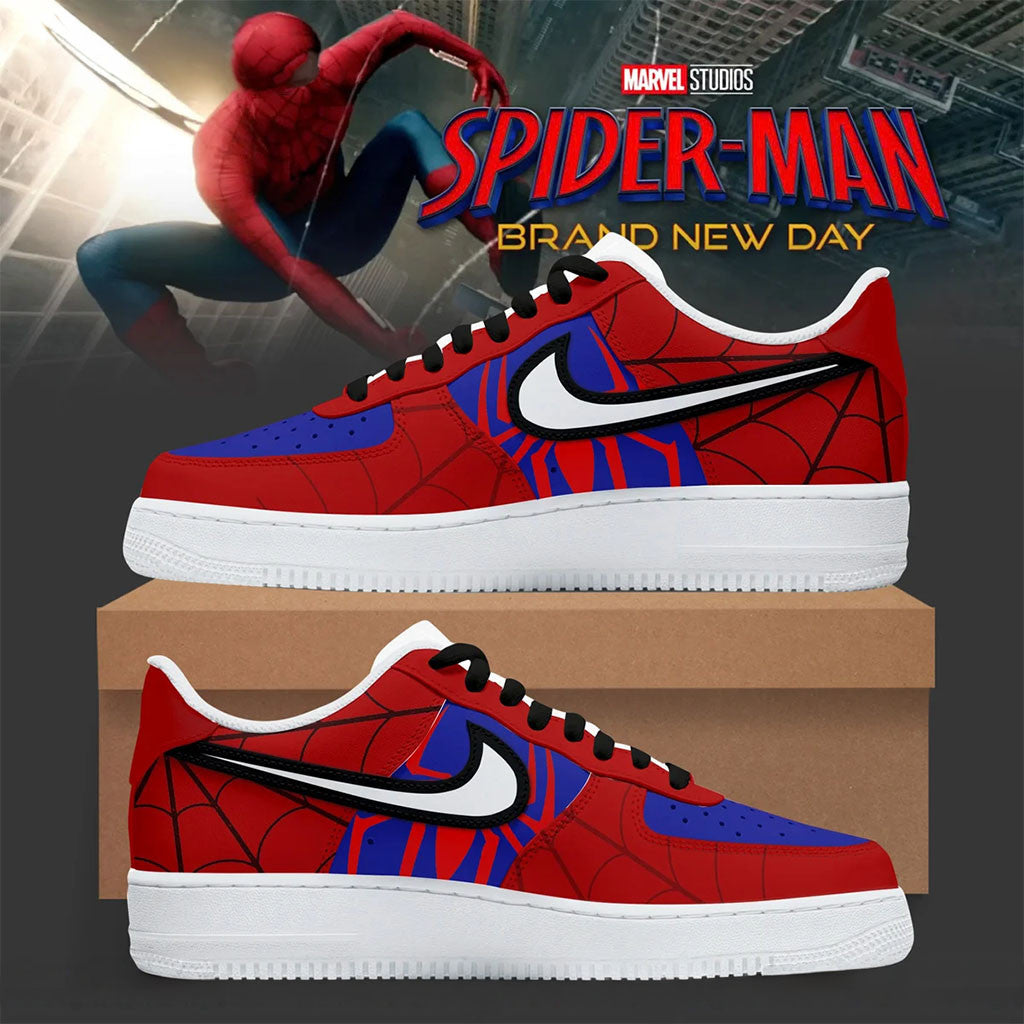 Spider Man Shoes Brand New Day Black Web Sneakers Superhero Footwear Marvel Comics Fan Gift - Merchluma