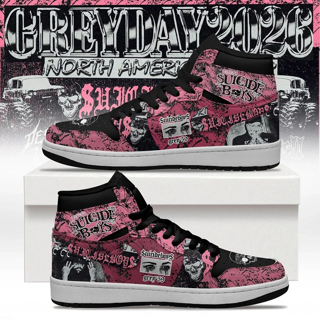 Suicideboys Greyday North American Tour 2026 High Top Shoes Suicideboys Merch Fans Gifts - Merchluma