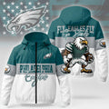 Philadelphia Eagles Go Birds Windbreaker Jacket Fly Eagles Fly Merch Gifts For Football Fan - Merchluma