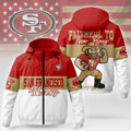 San Francisco 49ers Faithful To The Bay Windbreaker Jacket 49ers Merch Gifts For Football Fan - Merchluma