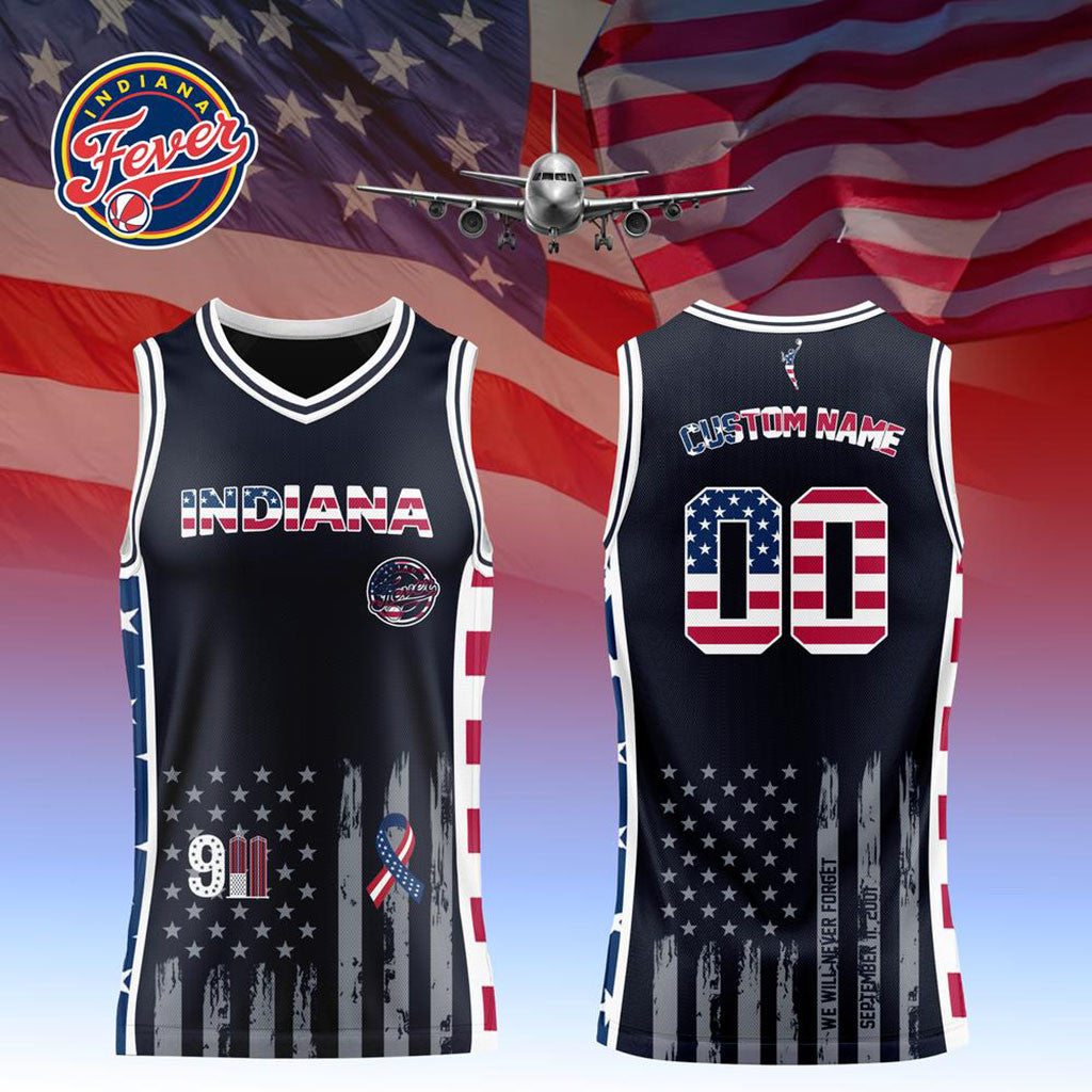 Custom Indiana Fever 9 11 25th Anniversary 2001-2026 Basketball Jersey Indiana Fever Merch Gift - Merchluma
