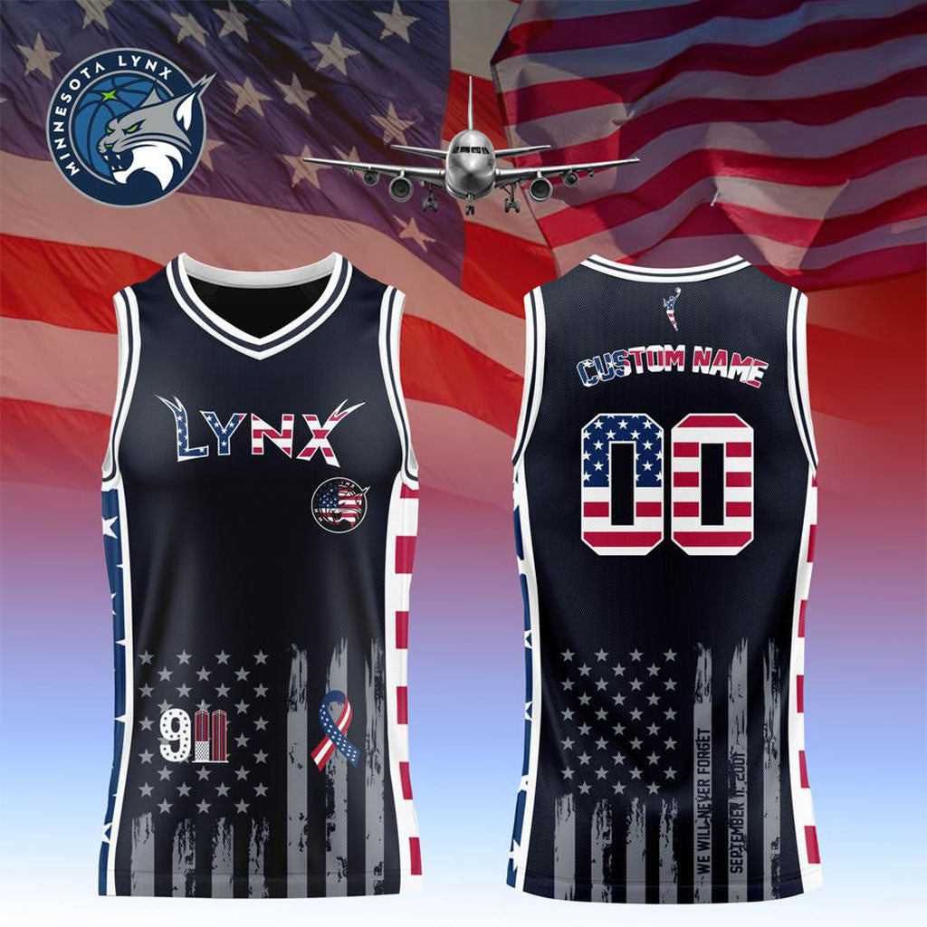 Custom Minnesota Lynx 9 11 25th Anniversary 2001-2026 Basketball Jersey Minnesota Lynx Merch - Merchluma