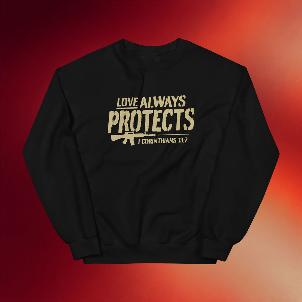 Unashamed Podcast Merch Phil Robertson 2026 Love Always Protects Sweatshirt Faith Based Gifts - Merchluma