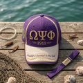 Omega Psi Phi Fraternity 1911 Textured Baseball Cap Omega Psi Phi Merch Gifts For BFF - Merchluma